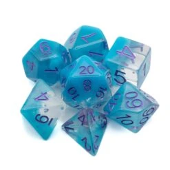 Blue Fog Cloud Dice Set