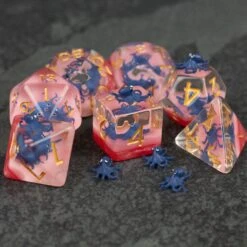 Dark Blue Octopus Dice Set